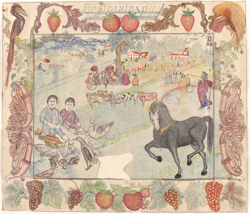 Solidarity!! (Solidaridad!!) by Julio Montenegro, drawing, 1928