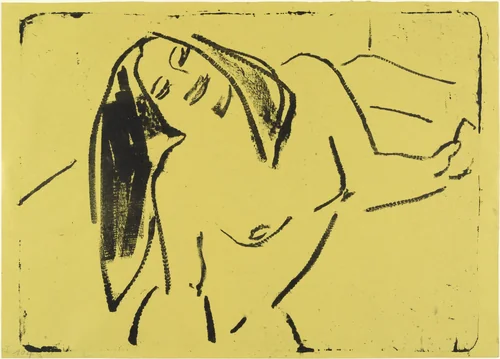 Hannah Dancing (Hannah tanzend) by Ernst Ludwig Kirchner, print, 1910