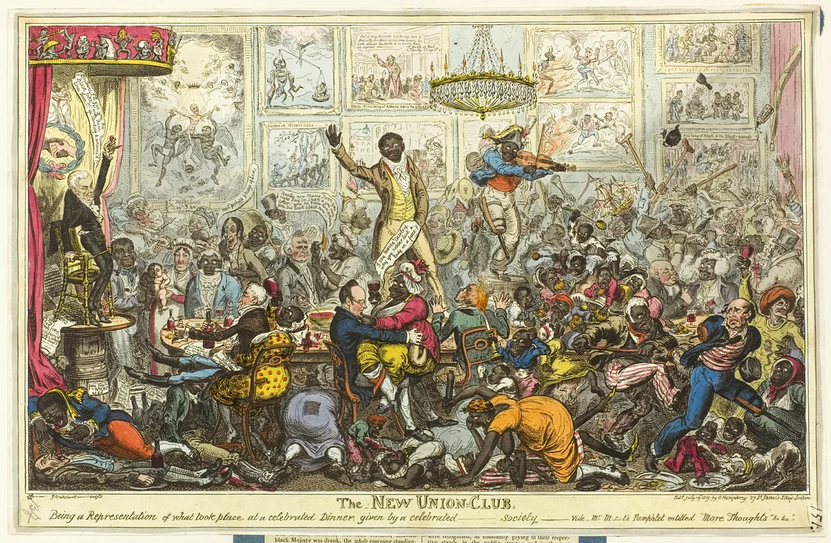 The New Union Club by George Cruikshank, print, 1819