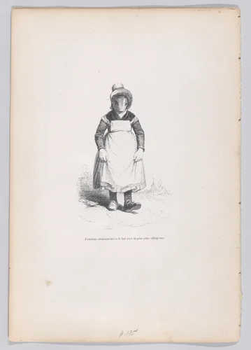 I ordinarily opened the ball with the prettiest villager, from "Scenes from the Private and Public Life of Animals" by J. J. Grandville, print, 1832-1852