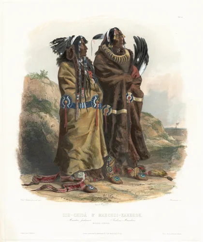 Sih-Chidä and Mahchsi-Karehde by Johann Hürlimann, print, 1841