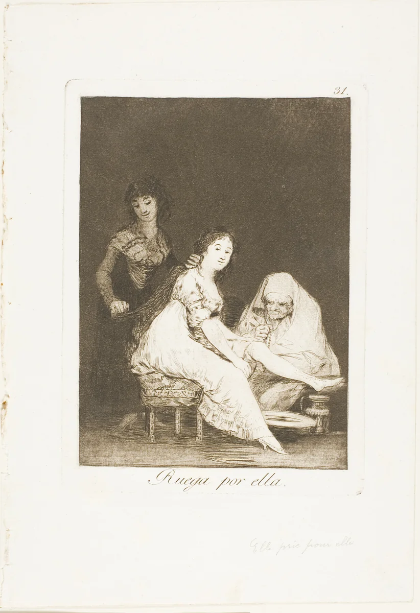 She Prays for Her, plate 31 from Los Caprichos by Francisco José de Goya, print, 1797-1799