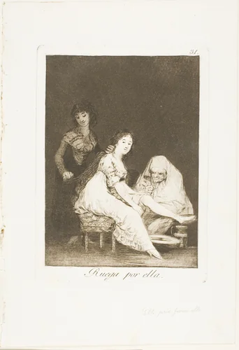 She Prays for Her, plate 31 from Los Caprichos by Francisco José de Goya, print, 1797-1799