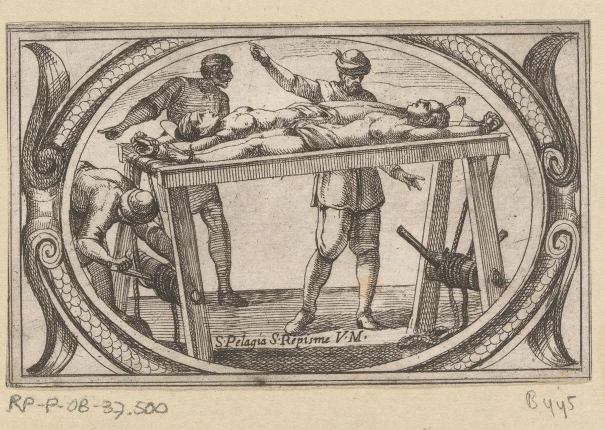 H. Palagia en H. Ripisma by Antonio Tempesta, print, 1565-1630