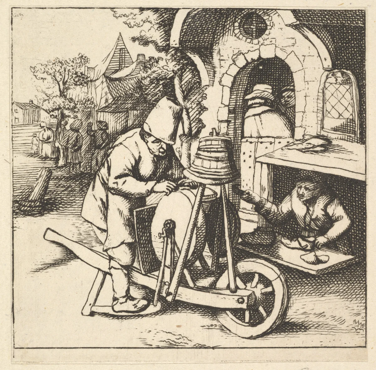 The Knifegrinder by Adriaen van Ostade, print, 1610-1685