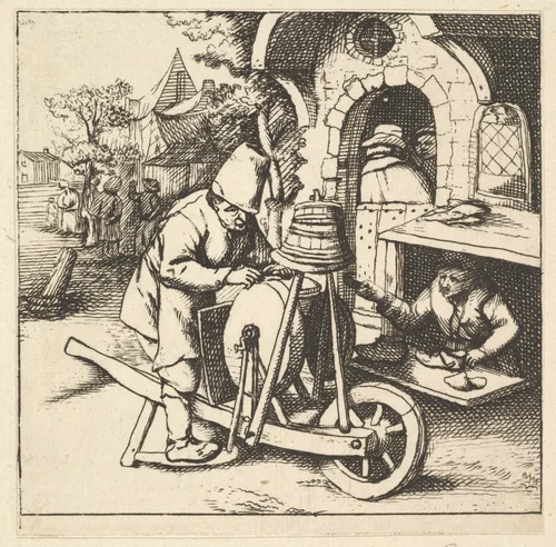 The Knifegrinder by Adriaen van Ostade, print, 1610-1685
