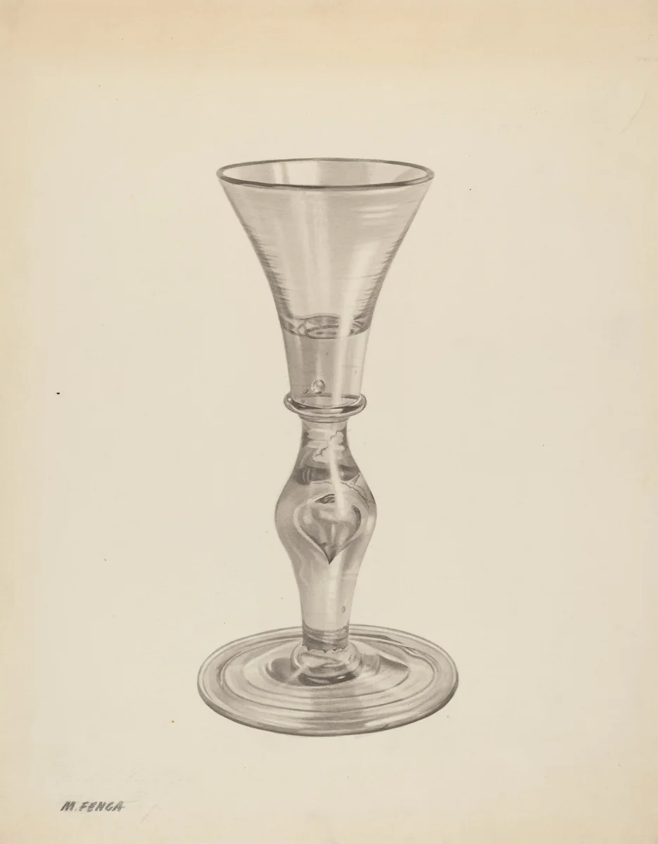 Wine Glass by Michael Fenga, index of american design, 1939