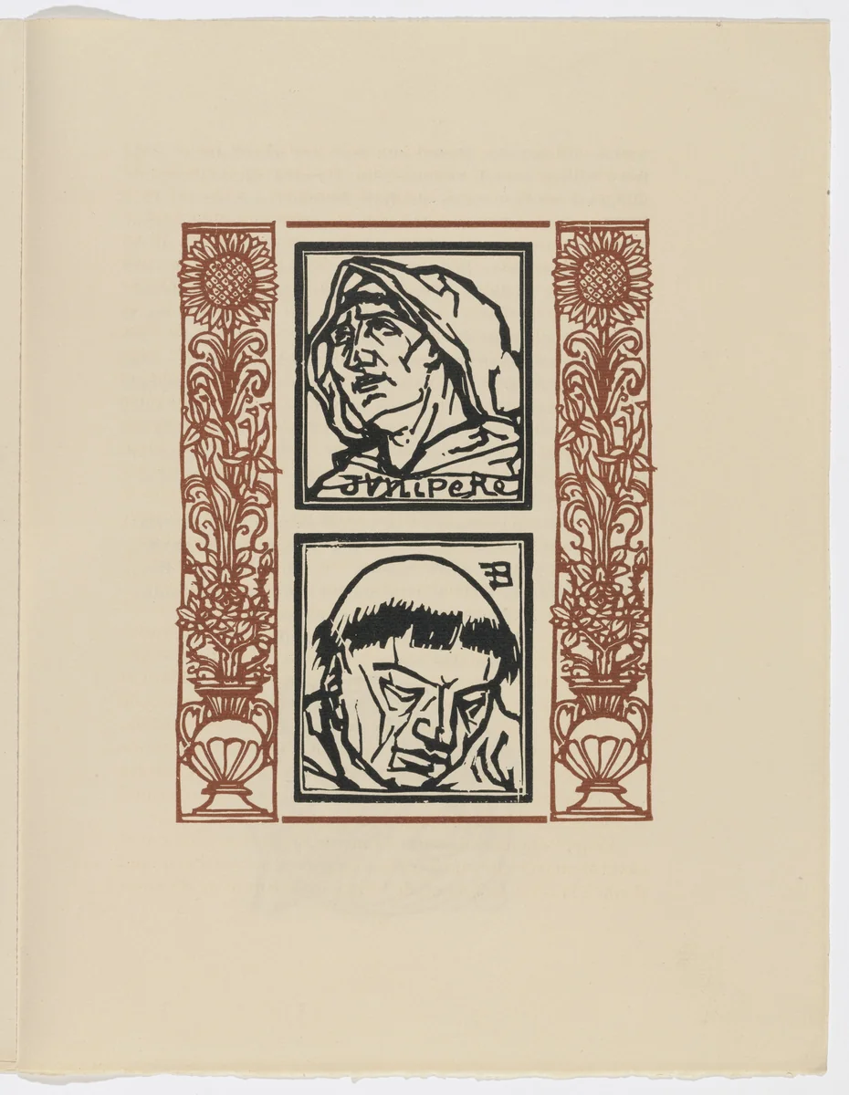 Plate (page 47) from Les Petites Fleurs de St. François (The Little Flowers of St. Francis) by Émile Bernard, illustrated book, 1928