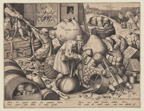 "Nemo Non” (Every man looks for his own profit) by Pieter van der Heyden, print, 1563