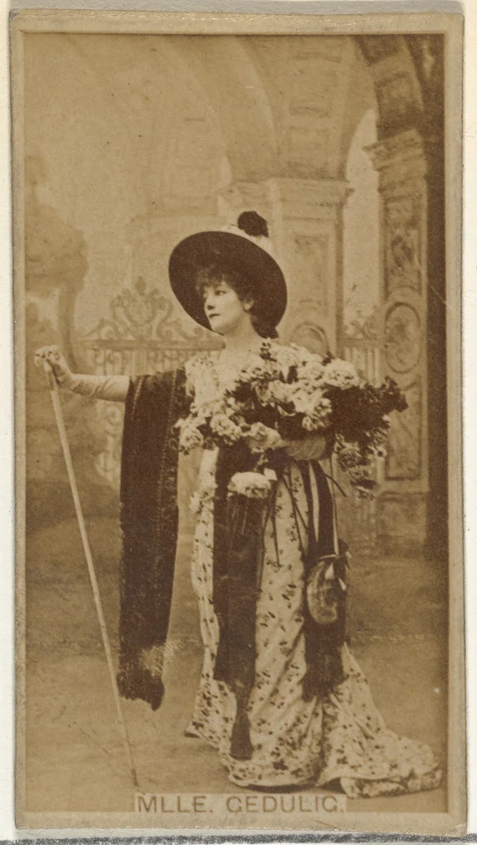Mlle. Gedulig, from the Actors and Actresses series (N145-8) issued by Duke Sons & Co. to promote Duke Cigarettes by W. Duke, Sons & Co., photograph, 1890-1895