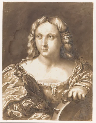 Heilige Catharina by Jan de Bisschop, drawing, 1648-1671