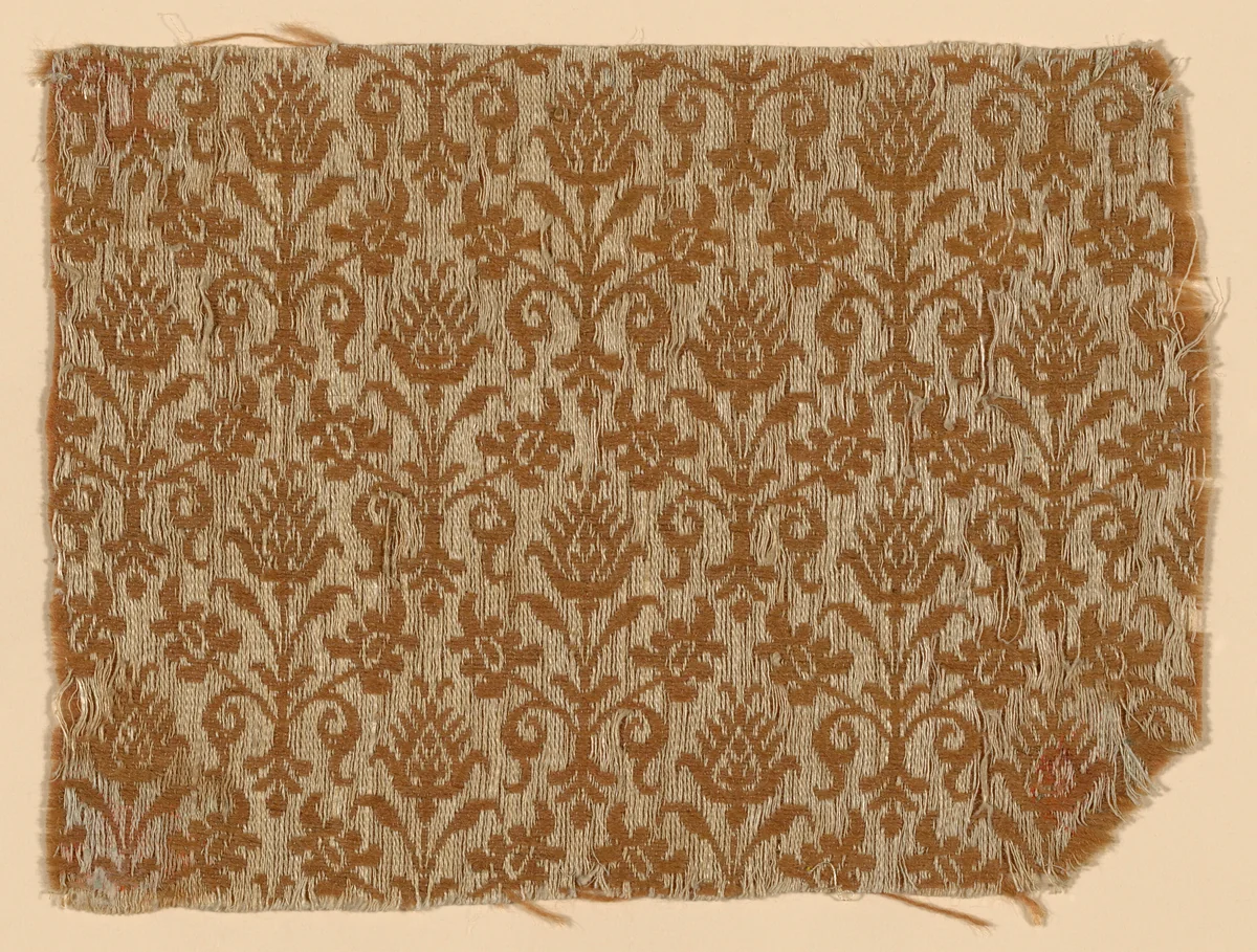 Fragment by Italy, textile, 1601-1700