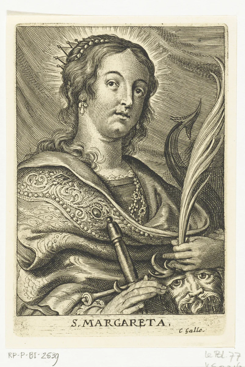 Margareta van Antiochië by Schelte Adamsz. Bolswert, print, 1596-1659