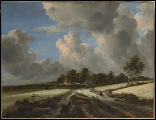 Wheat Fields by Jacob van Ruisdael, painting, 1665-1675