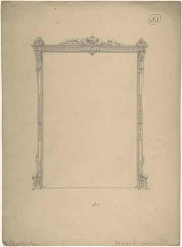 Design for a Frame by Charles Hindley and Sons, drawing, 1841-1884