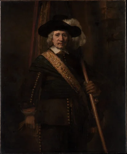 The Standard Bearer (probably Floris Soop, 1604–1657) by Rembrandt van Rijn, painting, 1654
