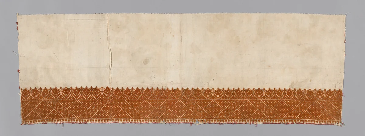 Fragment (Border) by Russia, textile, 1801-1900