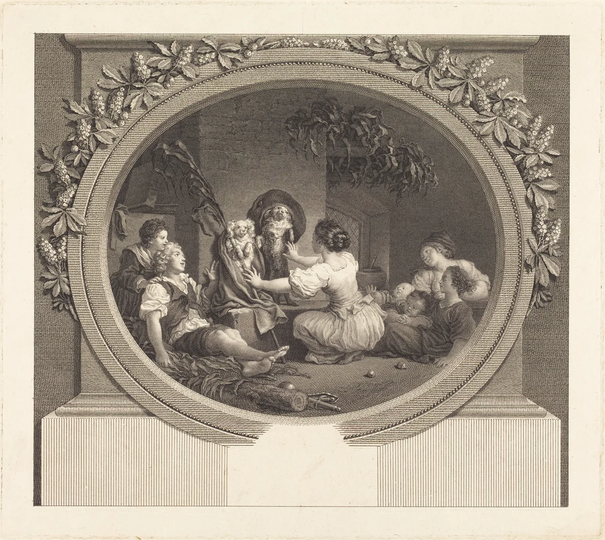 L'Education fait tout by Nicolas Delaunay; Jean Honoré Fragonard, print, 1791