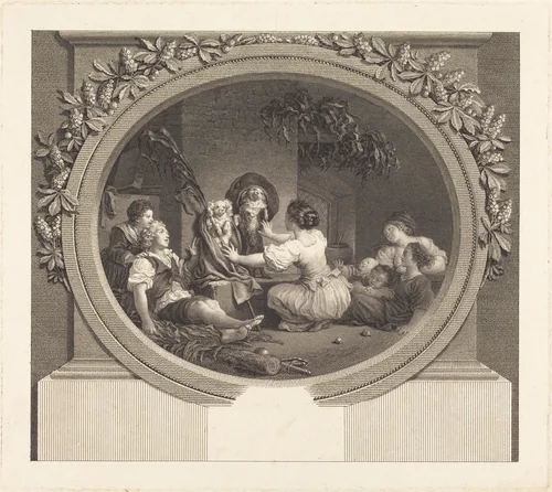 L'Education fait tout by Nicolas Delaunay; Jean Honoré Fragonard, print, 1791