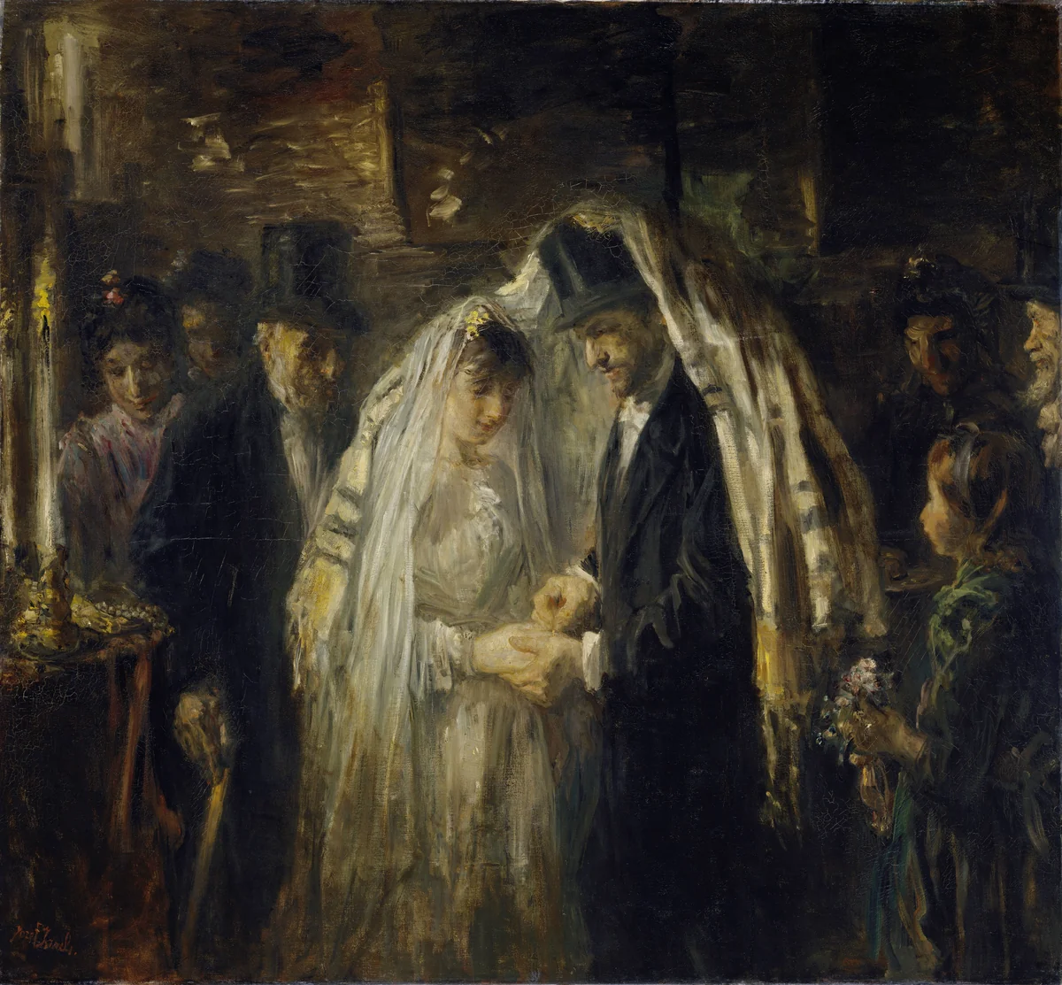 Jewish Wedding by Jozef Israëls, painting, 1903