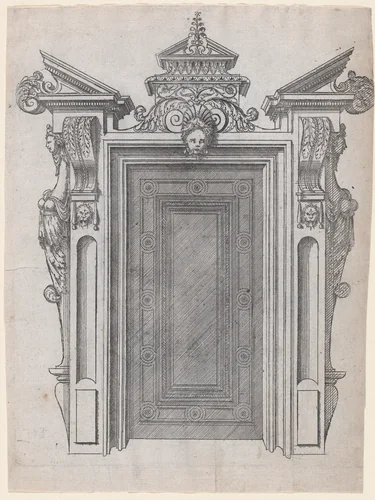 Design for a Door Frame by Jacques Androuet du Cerceau, print, 1565-1570