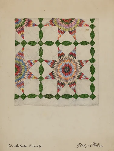 Patchwork Quilt by Gladys Phillips, index of american design, 1937