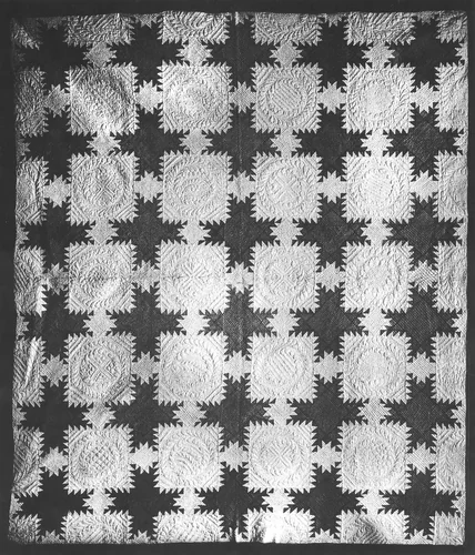Bedcover (Feather-Edged Star Quilt) by Nancy Margaret Mooney, textile, 1880