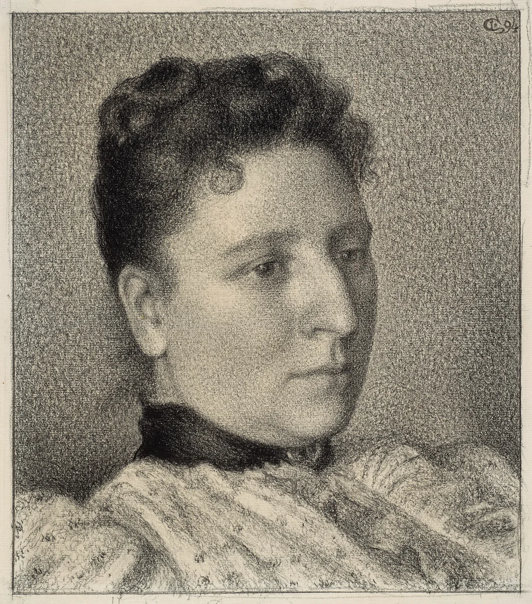 Portrait of Anna Boch by Georges Lemmen, drawing, 1894