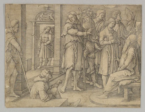 Joseph Telling His Dream to Jacob by Lucas van Leyden, print, 1512