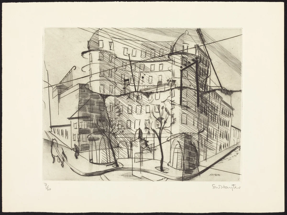 Place Falguière by Stanley William Hayter, portfolio, 1930