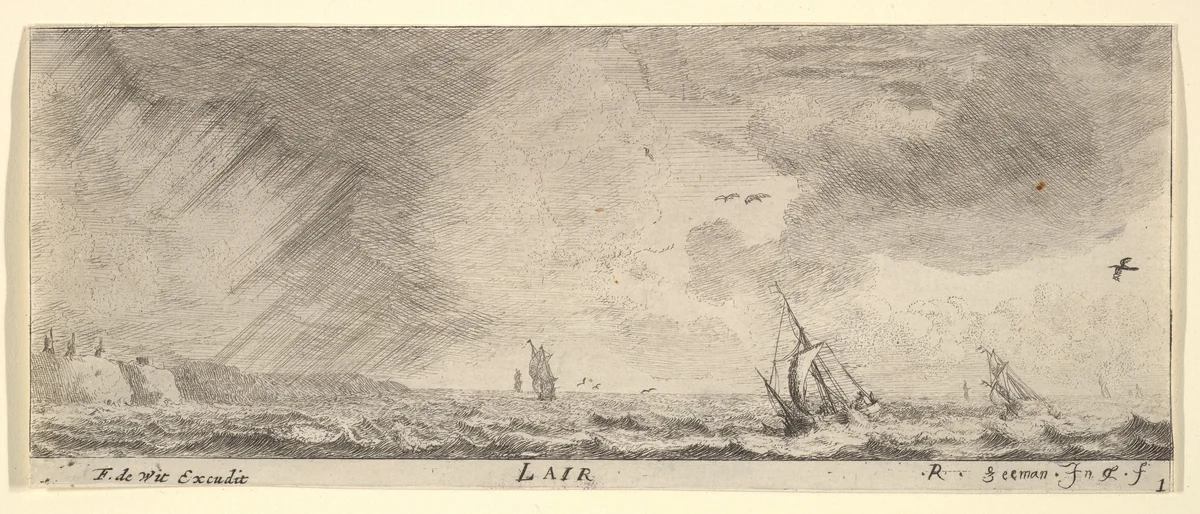 L'Air, from The Elements by Reinier Nooms, print, 1635-1670