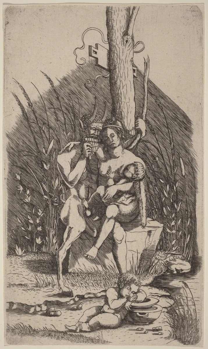 Satyr's Family by Master of 1515, print, 1510-1515