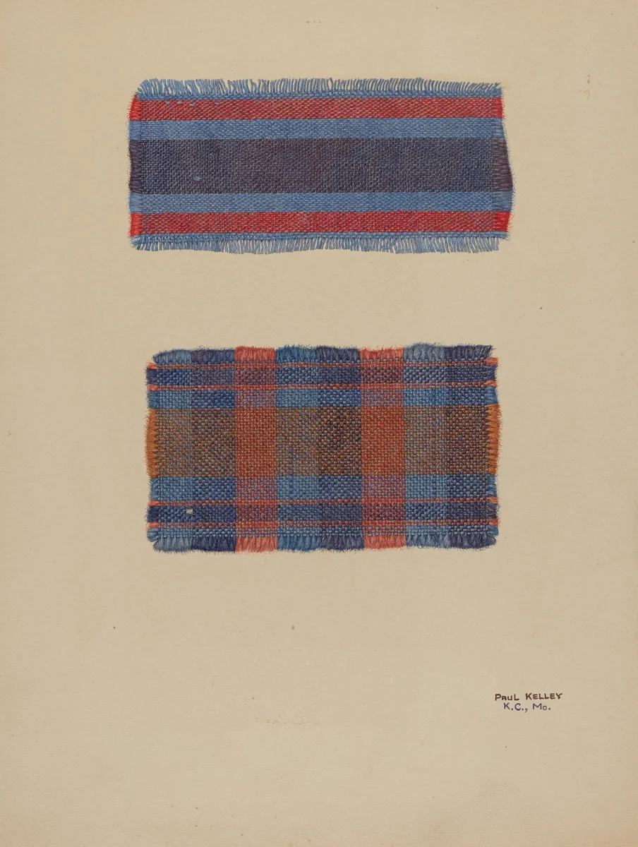 Textile Samples by Paul Kelly, index of american design, 1939