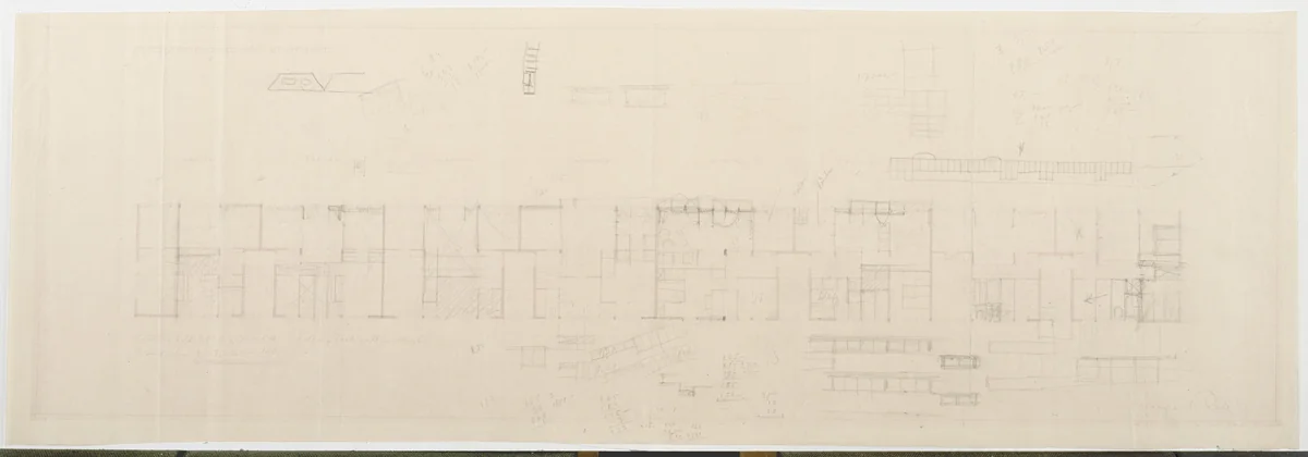 Weissenhof Apartment House, "The Dwelling" Exhibition, Stuttgart, Germany (Upper floor plan) by Ludwig Mies van der Rohe, mies van der rohe archive, 1926