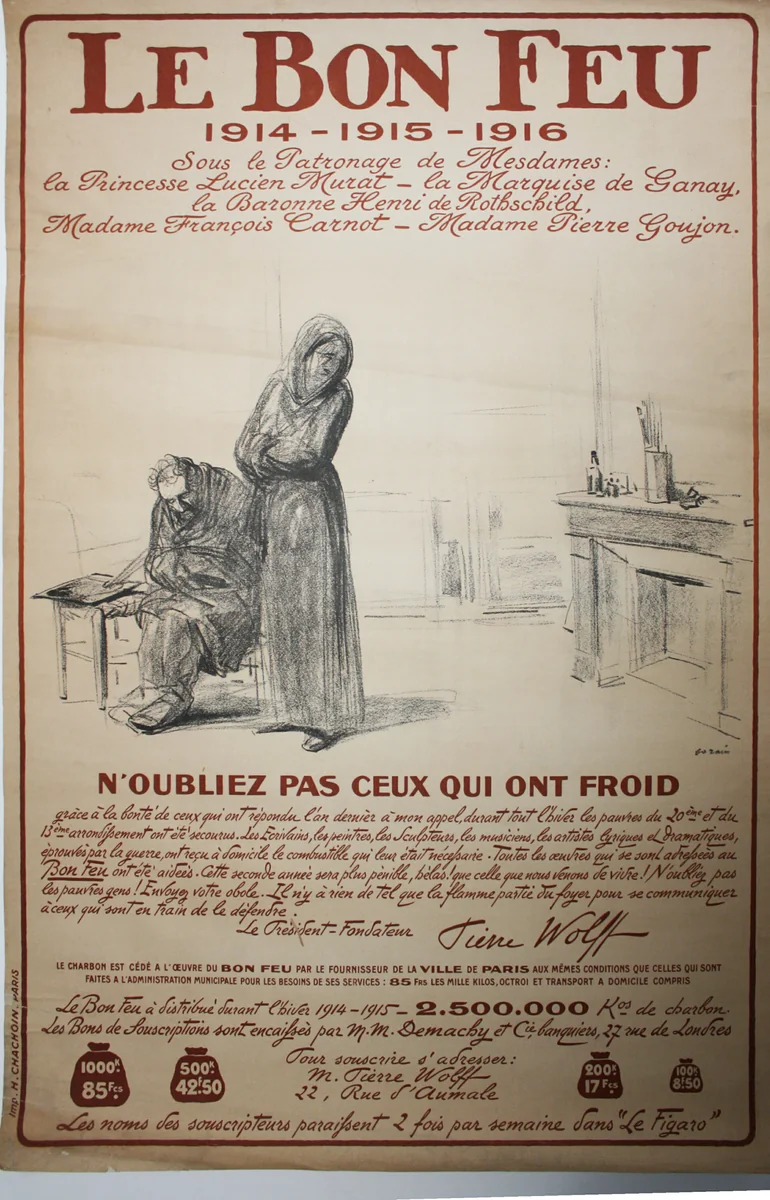 The Good Fire - Remember those who are cold by Jean-Louis Forain, other, 1911-1919