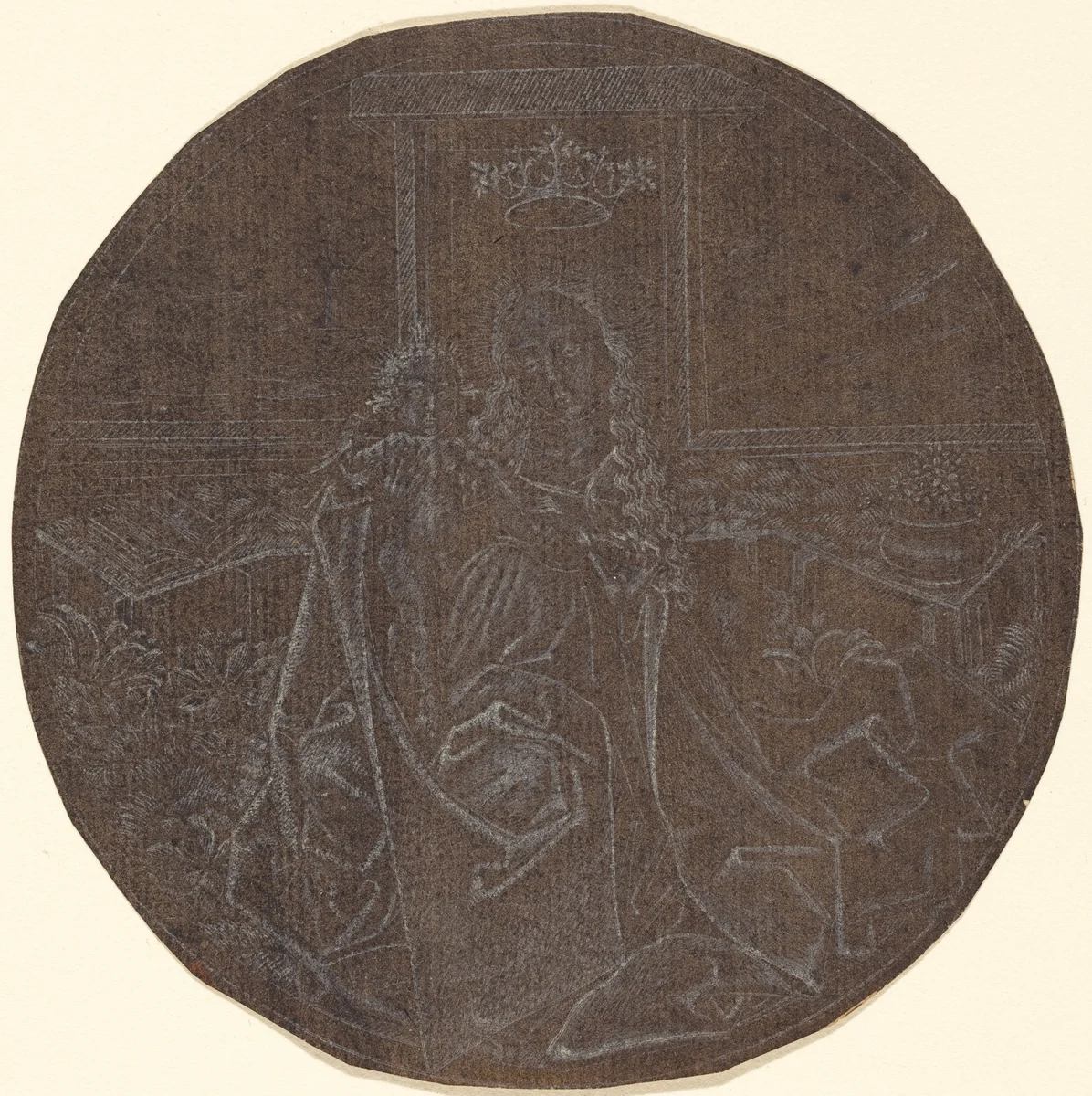 The Madonna and Child in a Garden by Master E. S., print, 1465-1467