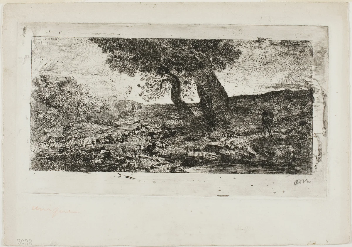 In Spain by Odilon Redon, print, 1865