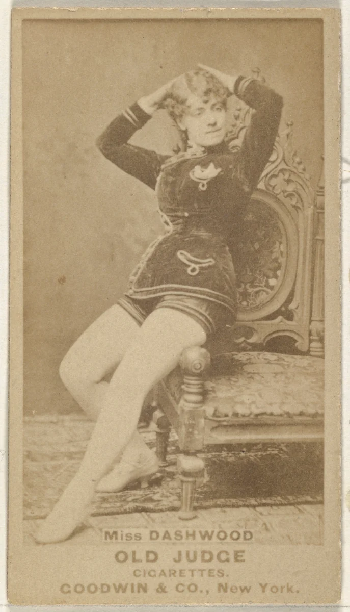 Miss Dashwood, from the Actors and Actresses series (N171) for Old Judge Cigarettes by Goodwin & Company, photograph, 1886-1890