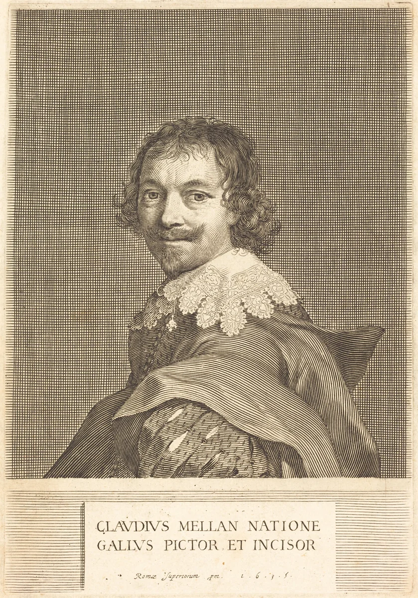 Self-Portrait by Claude Mellan, print, 1635
