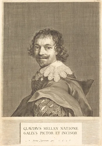 Self-Portrait by Claude Mellan, print, 1635