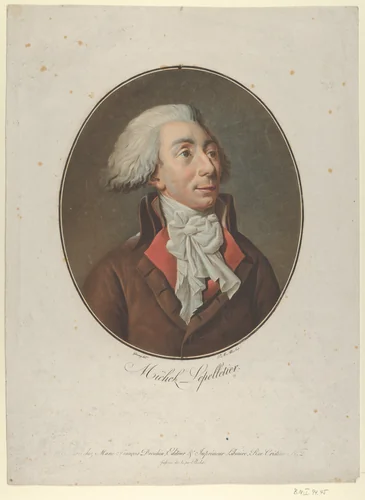 Louis Michel Lepelletier de St. Fargeau by Pierre-Michel Alix, print, 1794