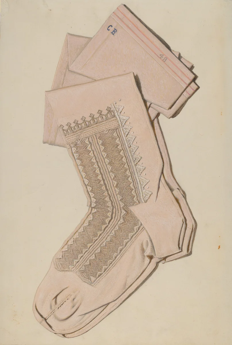 Stockings by William High, index of american design, 1936