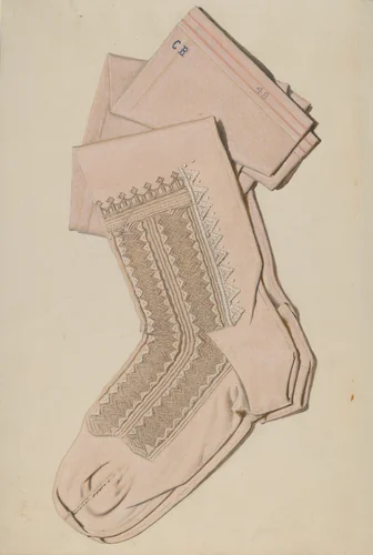Stockings by William High, index of american design, 1936