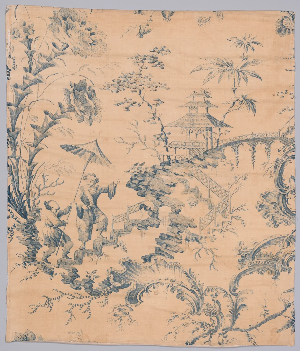 Piece by Bromley Hall Printworks, textile, 1760-1770