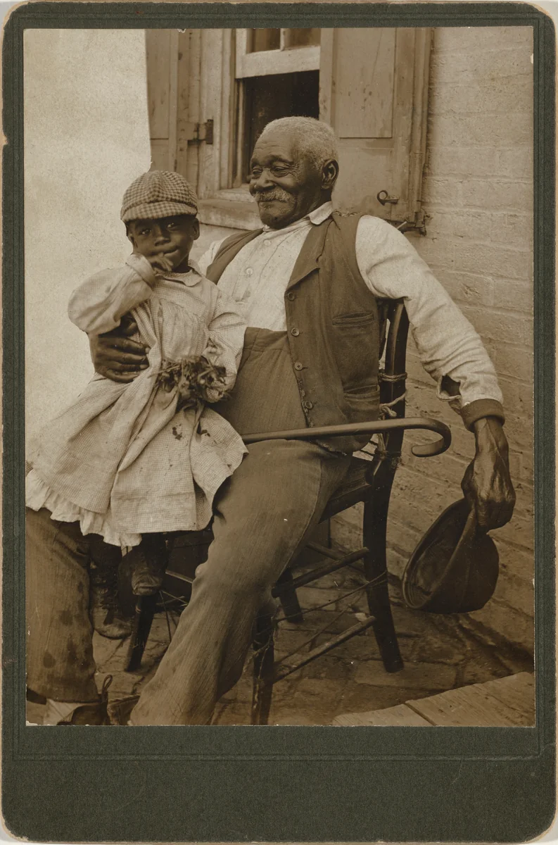 Portrait of a Man and Child by John T. Bennett, photograph, 1885-1899