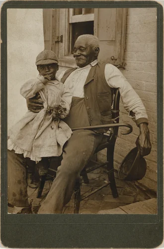 Portrait of a Man and Child by John T. Bennett, photograph, 1885-1899