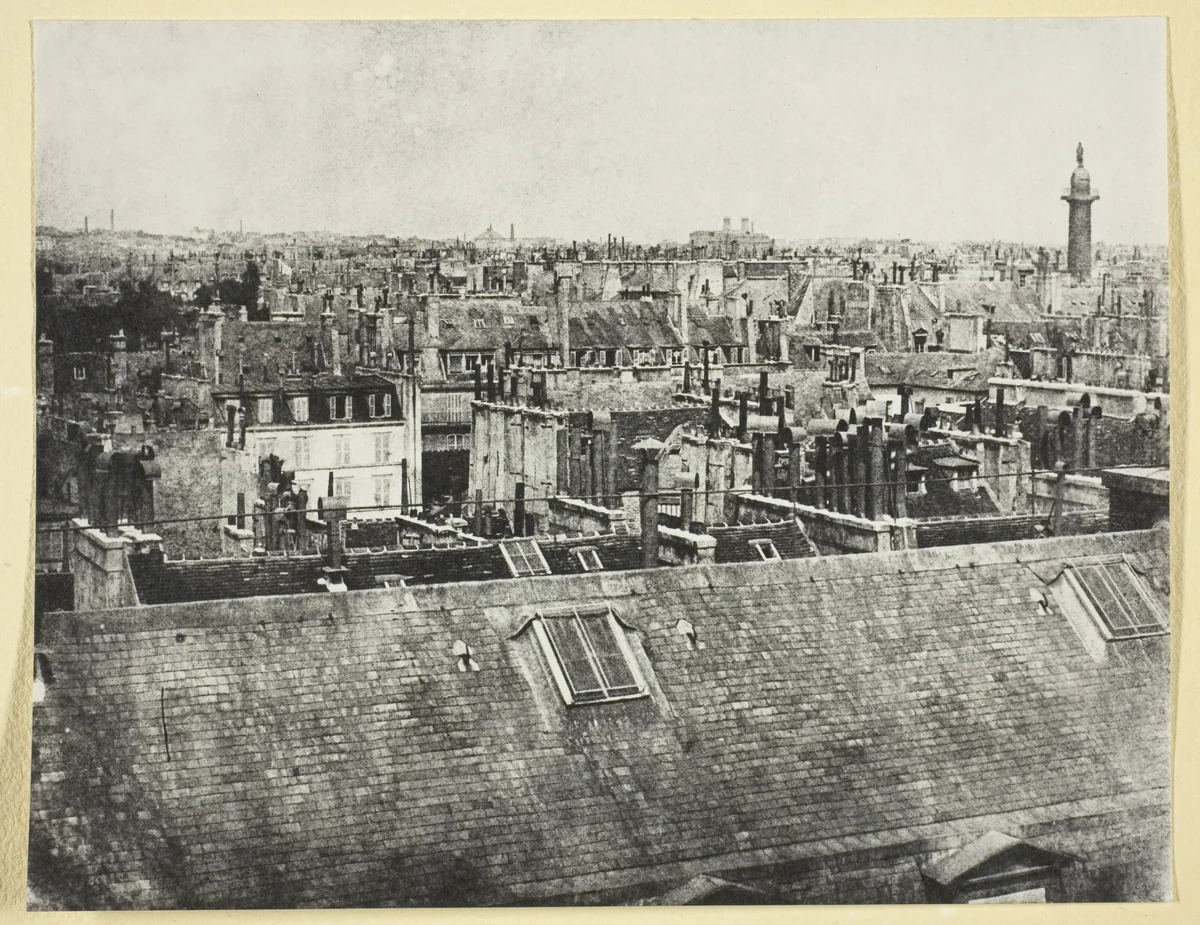Les Toits de Paris (Vue de la rue Castiglione?) by Hippolyte Bayard, photograph, 1842-1850