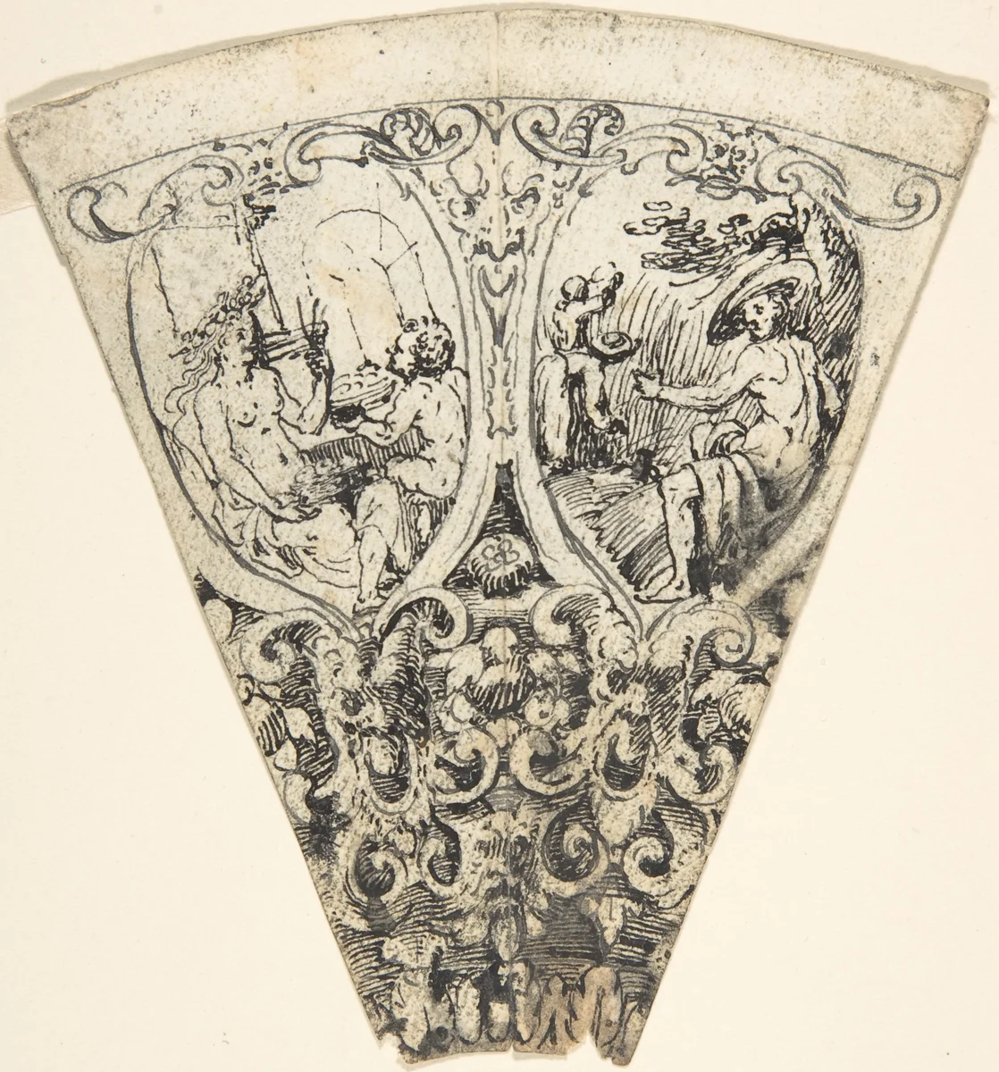 Design for a Cup(?) by anonymous, drawing, 1800-1900