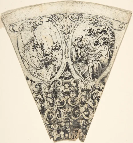 Design for a Cup(?) by anonymous, drawing, 1800-1900