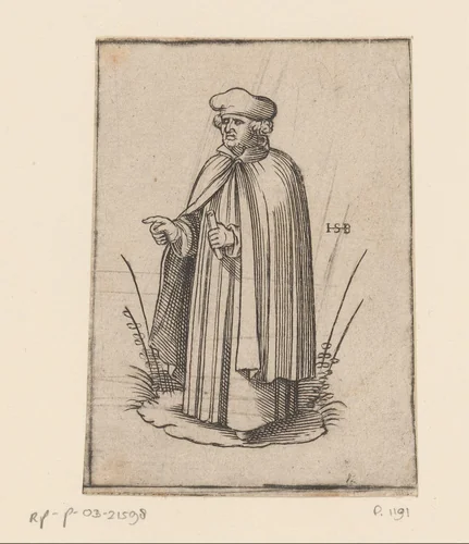 Monnik van de orde der Ambrosianen by anonymous, print, 1526